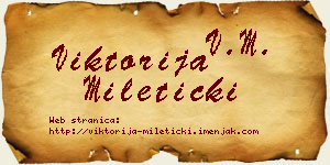 Viktorija Mileticki vizit kartica
